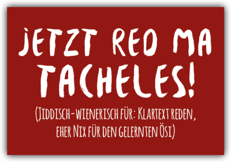 playa Kühlschrankmagnet # 572 Jetzt red ma Tacheles!