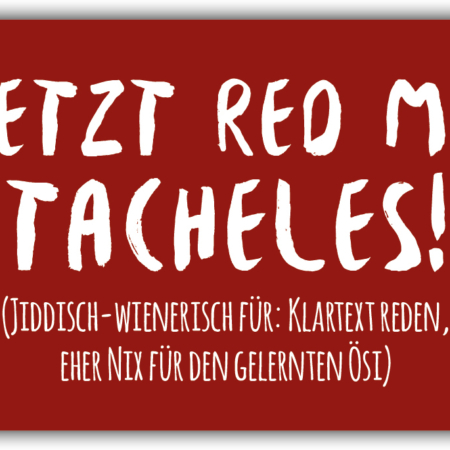 playa Kühlschrankmagnet # 572 Jetzt red ma Tacheles!