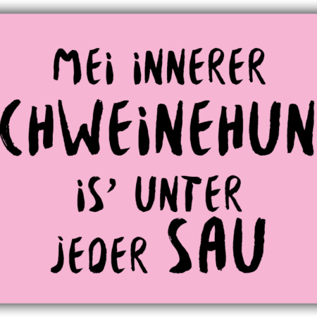 playa Kühlschrankmagnet #578 Mei innerer Schweinhund is' unter jeder Sau