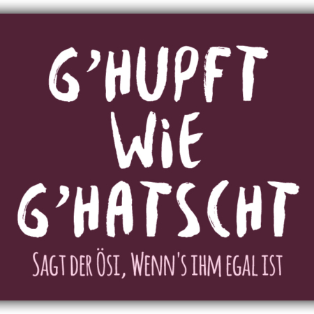 playa Kühlschrankmagnet #585 G'hupft wie g'hatscht