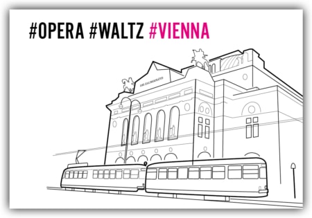 playa Kühlschrankmagnet #078 Wien Staatsoper Weiß