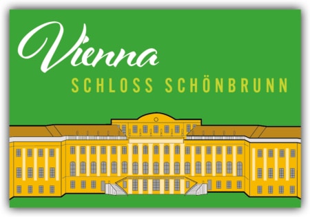 playa Kühlschrankmagnet #084 Wien Schloss Schönbrunn Retro