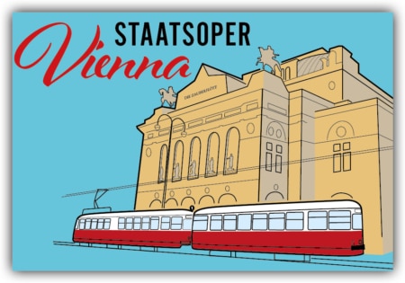 playa Kühlschrankmagnet #085 Wien Staatsoper Retro