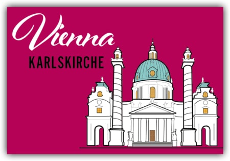 playa Kühlschrankmagnet #086 Wien Karlskirche Retro