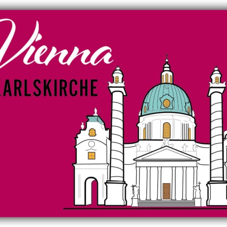 playa Kühlschrankmagnet #086 Wien Karlskirche Retro