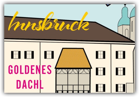 playa Kühlschrankmagnet #208 Goldenes Dachl Retro