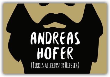 playa Kühlschrankmagnet #222 Andreas Hofer - Erster Tiroler Hipster