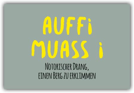 playa Kühlschrankmagnet #227 Auffi muass i