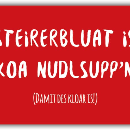 playa Kühlschrankmagnet #286 Steirerbluat is koa Nudlsupp'n