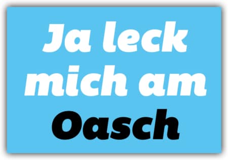 playa Kühlschrankmagnet #400 Ja leck mich am Oasch